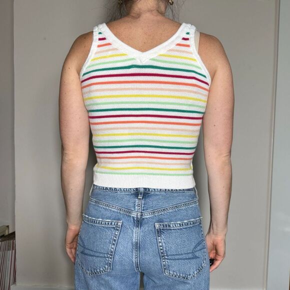 Loft Rainbow Striped Tank Size XSP - Picture 3 of 6